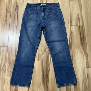 Joie Women's Sz 29 Laney Straight Leg Cropped Denim Jeans Front Patch Pocket USA